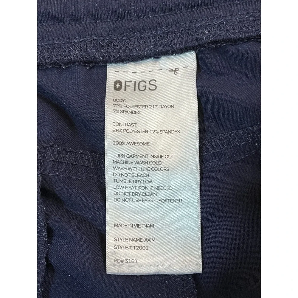 Figs Technical Axim Cargo Scrub Pant Mens Sz Large Navy Blue T2001 PO#3181